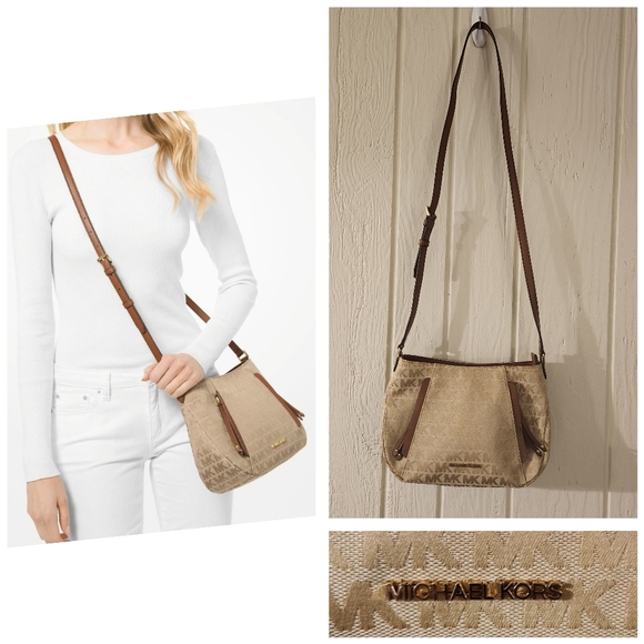 Michael Kors Bags Michael Kors Evie Logo Jacquard Crossbody Purse